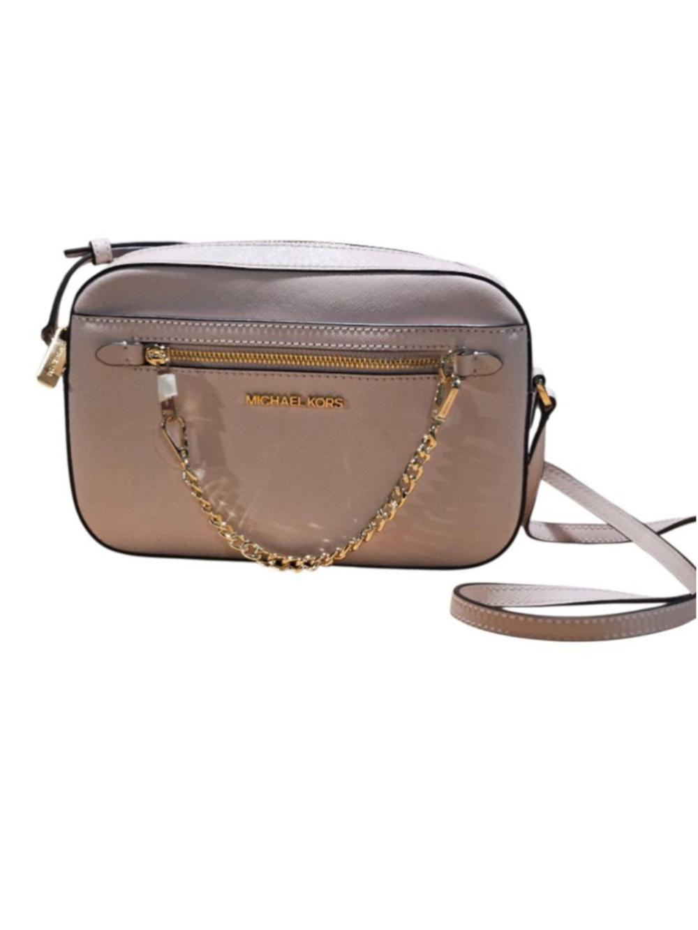 Michael Kors Crossbody Bag One Size Pink with Gold Chain - Picture 2 of 16